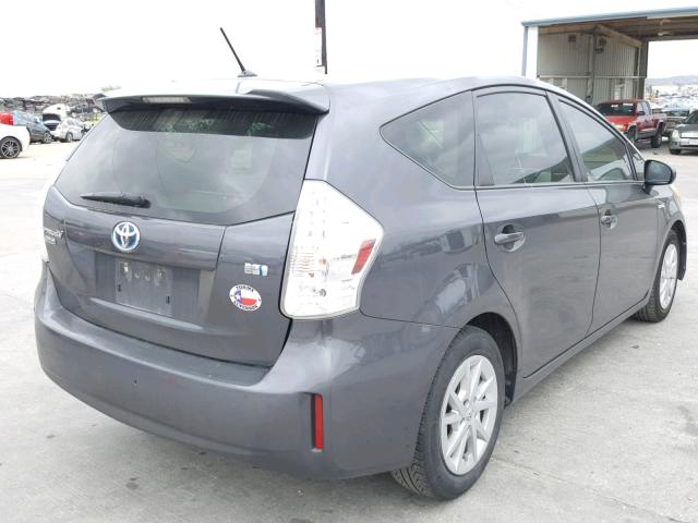 JTDZN3EU1D3208110 - 2013 TOYOTA PRIUS V GRAY photo 4