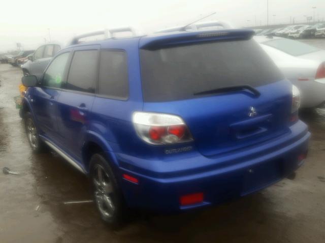 JA4LZ41F66U028703 - 2006 MITSUBISHI OUTLANDER BLUE photo 3