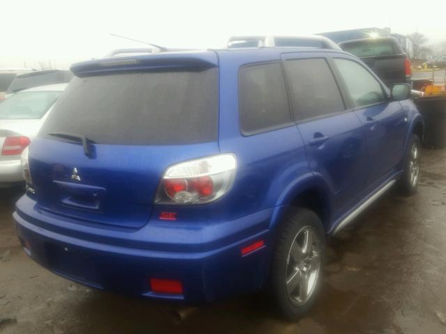 JA4LZ41F66U028703 - 2006 MITSUBISHI OUTLANDER BLUE photo 4