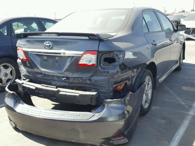 2T1BU4EE1BC635018 - 2011 TOYOTA COROLLA BA GRAY photo 4