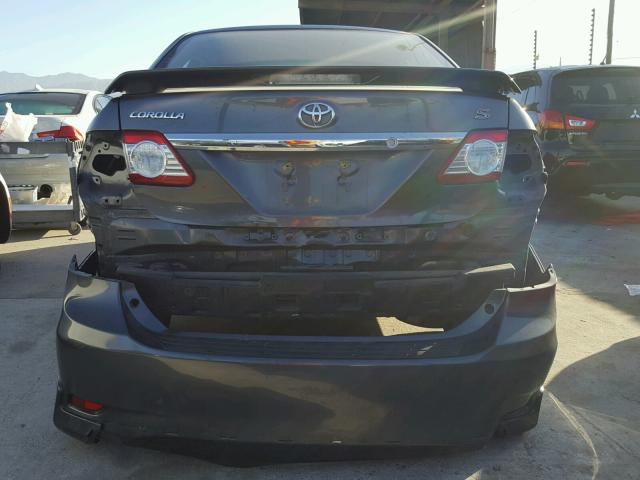 2T1BU4EE1BC635018 - 2011 TOYOTA COROLLA BA GRAY photo 9