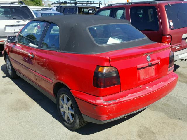 3VWBA81E2VM810245 - 1997 VOLKSWAGEN CABRIO HIG RED photo 3