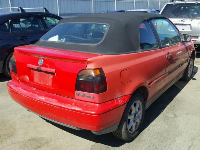 3VWBA81E2VM810245 - 1997 VOLKSWAGEN CABRIO HIG RED photo 4