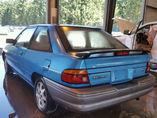 1FARP10J0RW231465 - 1994 FORD ESCORT BLUE photo 3