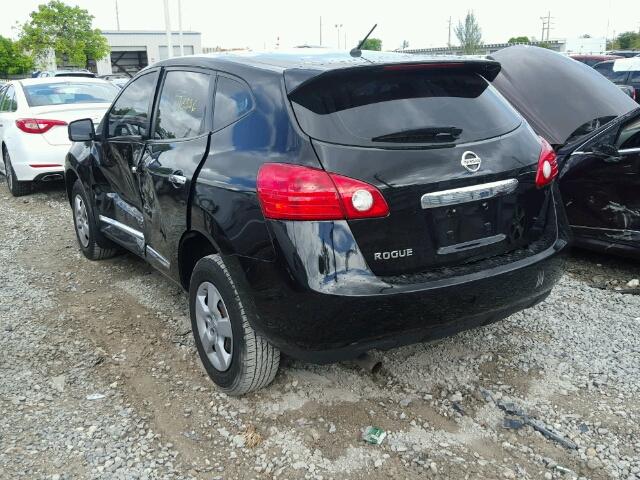 JN8AS5MT7DW507856 - 2013 NISSAN ROGUE S BLACK photo 3