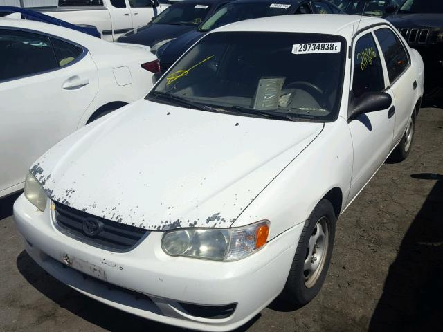 1NXBR12E41Z542866 - 2001 TOYOTA COROLLA CE WHITE photo 2