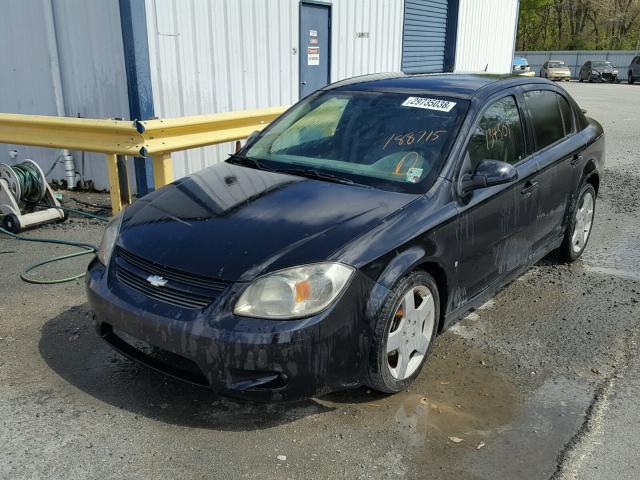 1G1AT58H297188715 - 2009 CHEVROLET COBALT LT BLACK photo 2