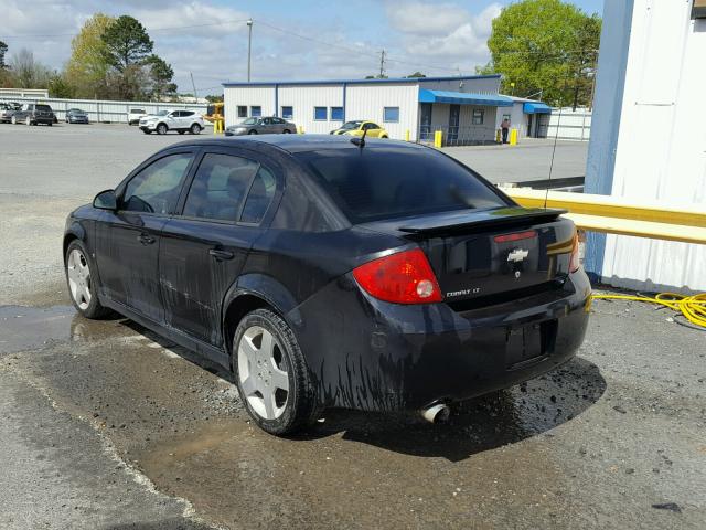 1G1AT58H297188715 - 2009 CHEVROLET COBALT LT BLACK photo 3