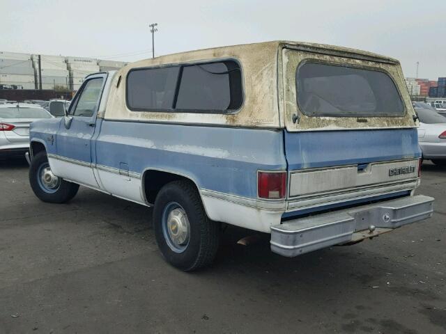 1GCGC24M3EJ169722 - 1984 CHEVROLET C20 BLUE photo 3