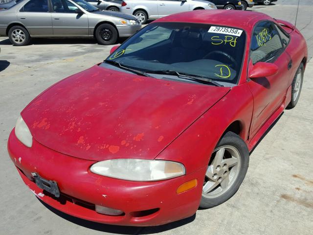 4A3AK44Y2TE378976 - 1996 MITSUBISHI ECLIPSE GS RED photo 2