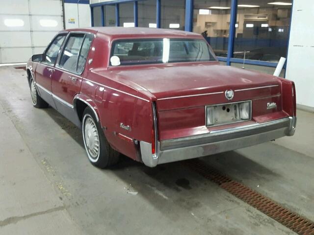 1G6CD5339L4231354 - 1990 CADILLAC DEVILLE MAROON photo 3