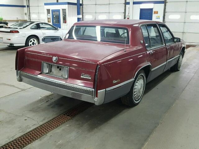 1G6CD5339L4231354 - 1990 CADILLAC DEVILLE MAROON photo 4