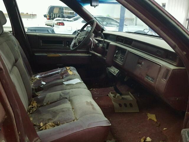 1G6CD5339L4231354 - 1990 CADILLAC DEVILLE MAROON photo 5