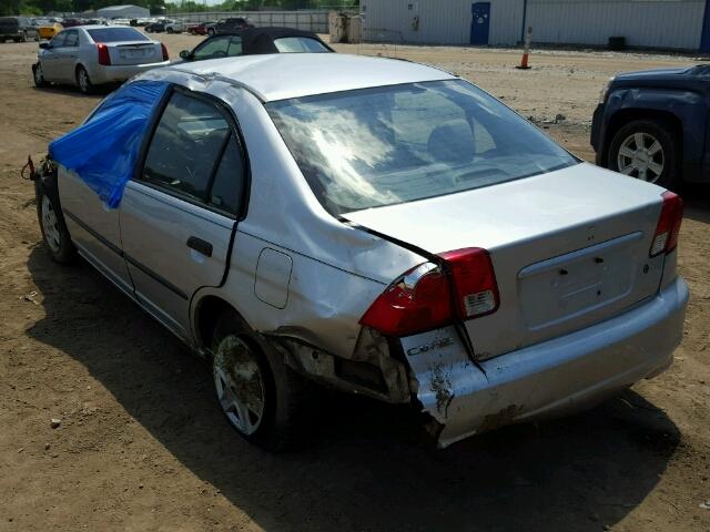 2HGES16375H570315 - 2005 HONDA CIVIC DX V SILVER photo 3