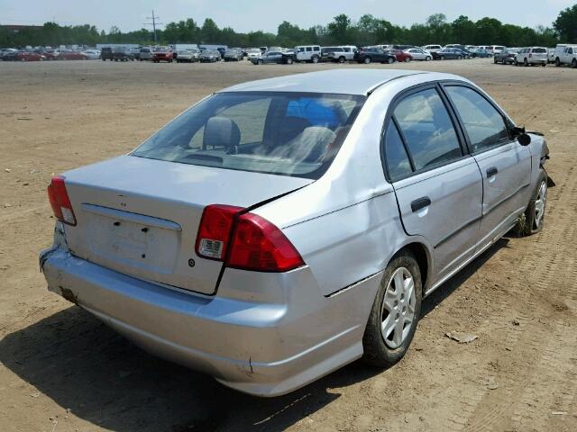 2HGES16375H570315 - 2005 HONDA CIVIC DX V SILVER photo 4