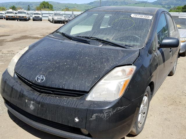 JTDKB20U653086650 - 2005 TOYOTA PRIUS BLACK photo 2