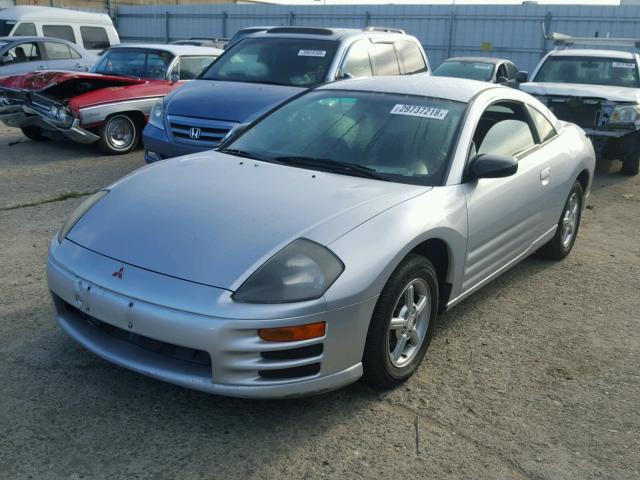 4A3AC34G5YE116519 - 2000 MITSUBISHI ECLIPSE RS SILVER photo 2