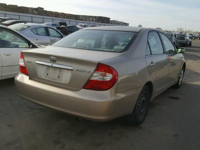 4T1BE32K83U748384 - 2003 TOYOTA CAMRY LE GOLD photo 4