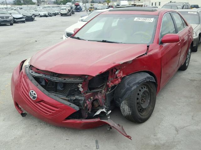 4T1BE46K48U257981 - 2008 TOYOTA CAMRY RED photo 2