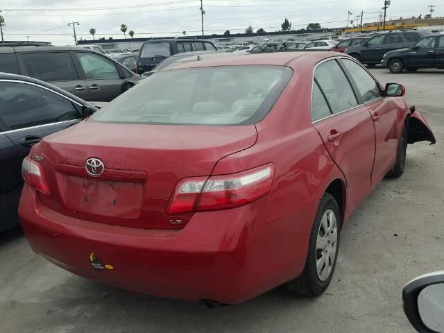 4T1BE46K48U257981 - 2008 TOYOTA CAMRY RED photo 4