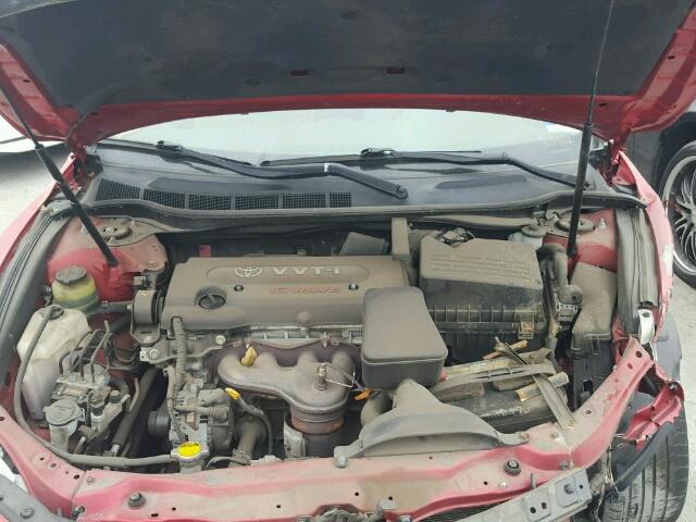 4T1BE46K48U257981 - 2008 TOYOTA CAMRY RED photo 7