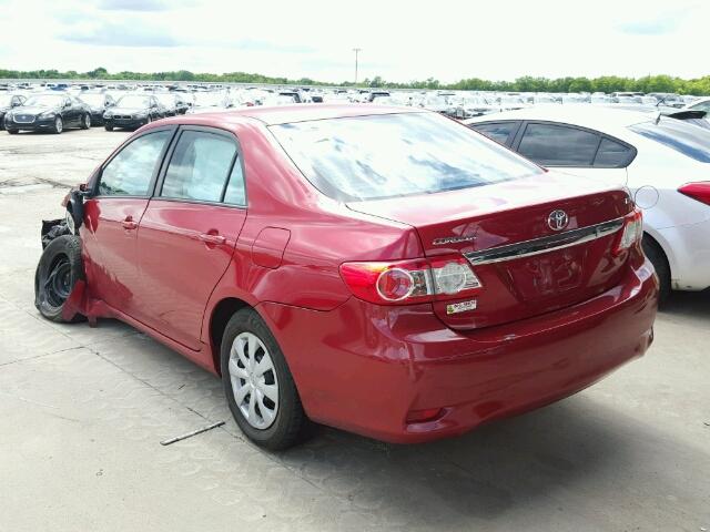 2T1BU4EE4BC622473 - 2011 TOYOTA COROLLA/S/ RED photo 3