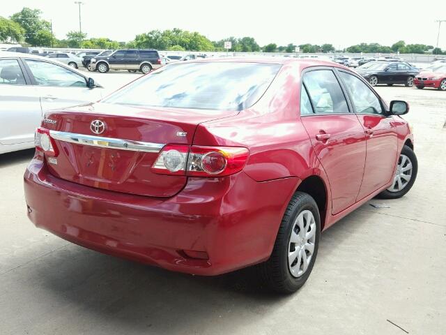 2T1BU4EE4BC622473 - 2011 TOYOTA COROLLA/S/ RED photo 4