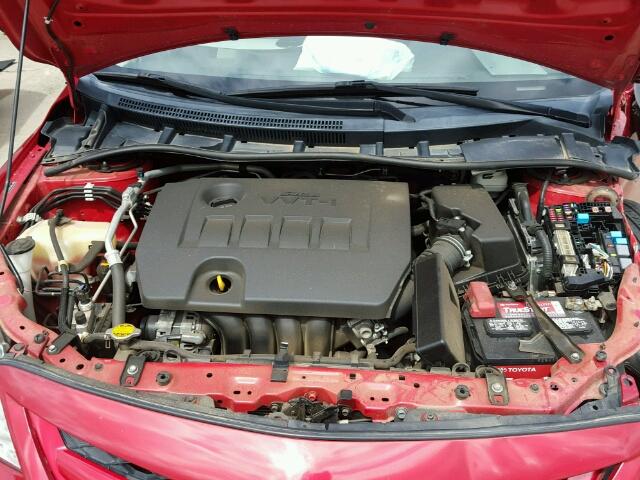 2T1BU4EE4BC622473 - 2011 TOYOTA COROLLA/S/ RED photo 7