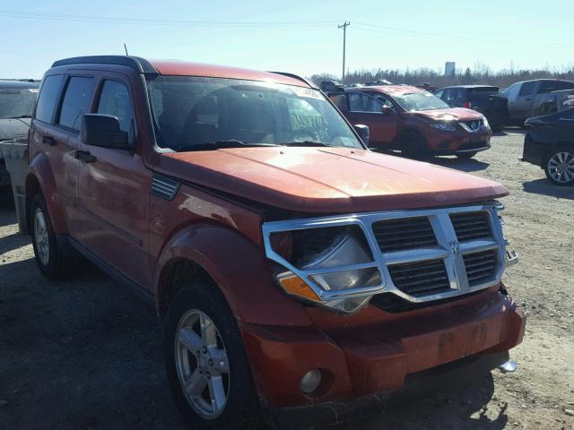 1D8GU28K47W735030 - 2007 DODGE NITRO SXT ORANGE photo 1