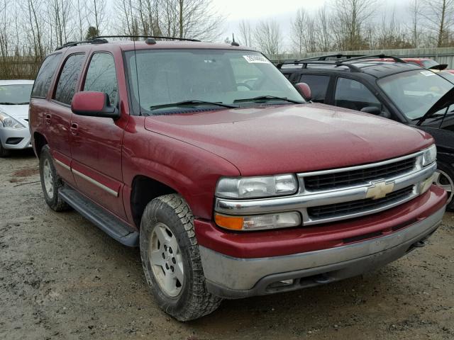 1GNEK13T95J224016 - 2005 CHEVROLET TAHOE K150 RED photo 1