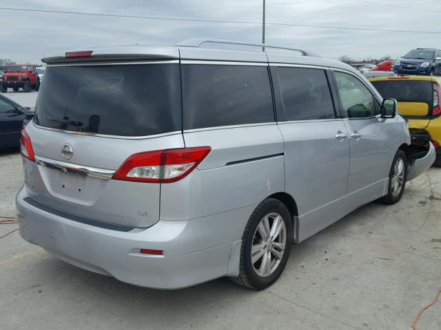 JN8AE2KPXC9045740 - 2012 NISSAN QUEST S SILVER photo 4