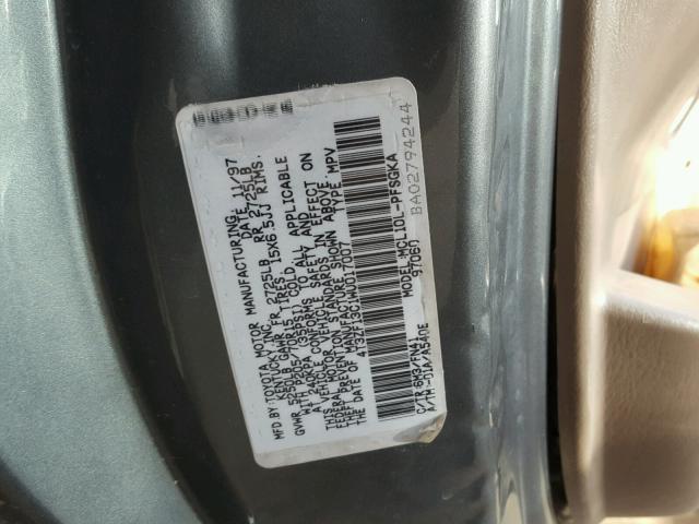 4T3ZF13C1WU017007 - 1998 TOYOTA SIENNA LE GRAY photo 10