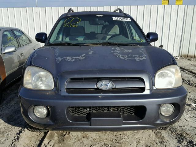 KM8SC13D15U935009 - 2005 HYUNDAI SANTA FE G BLUE photo 9