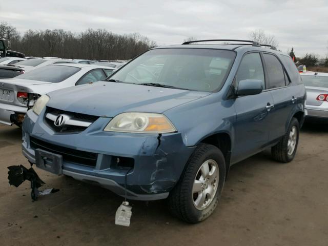 2HNYD18255H509372 - 2005 ACURA MDX BLUE photo 2