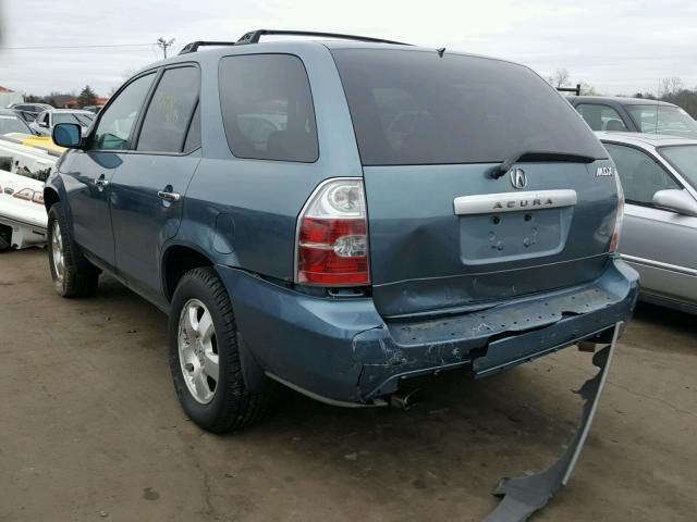 2HNYD18255H509372 - 2005 ACURA MDX BLUE photo 3