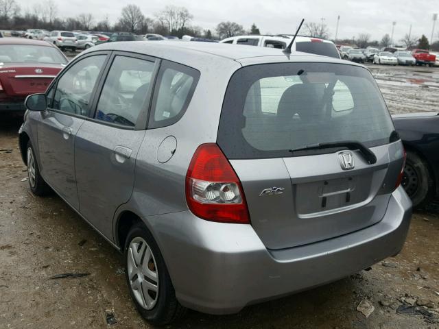 JHMGD38467S008645 - 2007 HONDA FIT SILVER photo 3