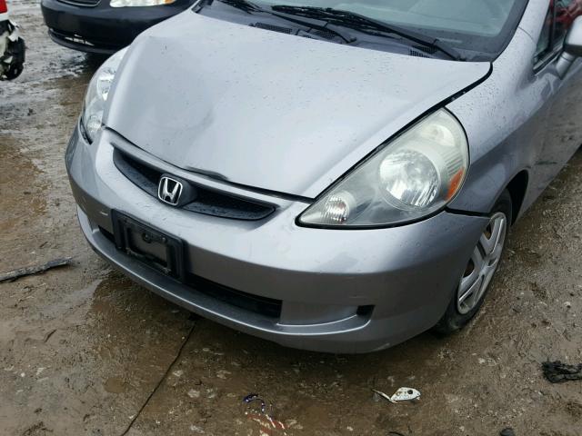 JHMGD38467S008645 - 2007 HONDA FIT SILVER photo 9