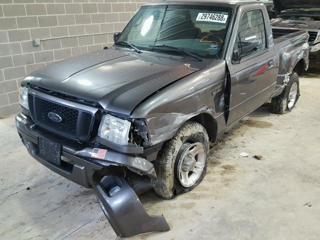 1FTYR10U94PA77528 - 2004 FORD RANGER GRAY photo 2