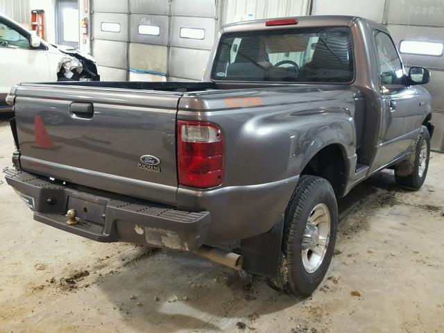 1FTYR10U94PA77528 - 2004 FORD RANGER GRAY photo 4