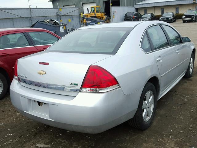 2G1WB5EKXA1220529 - 2010 CHEVROLET IMPALA LT SILVER photo 4