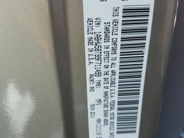 1A8HW58T99F711499 - 2009 CHRYSLER ASPEN LIMI TAN photo 10