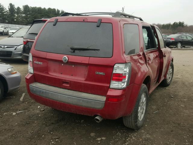 4M2CN9B79AKJ27522 - 2010 MERCURY MARINER RED photo 4