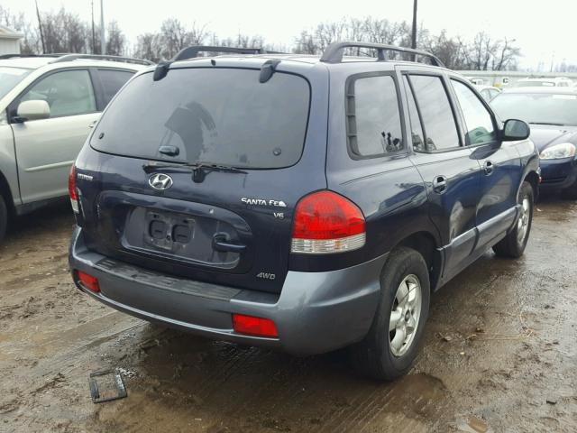 KM8SC73D75U909288 - 2005 HYUNDAI SANTA FE G BLUE photo 4