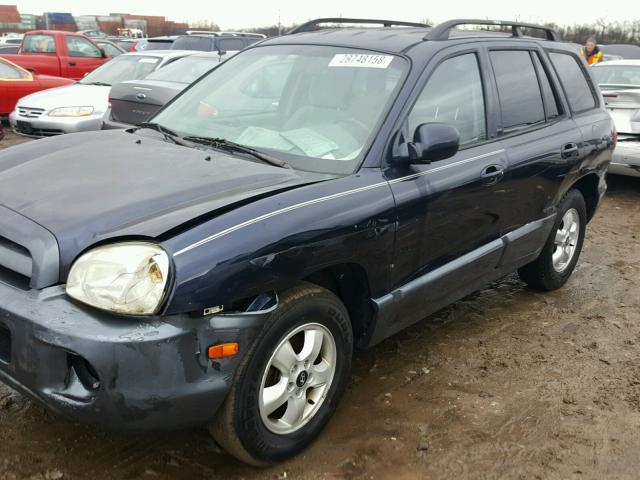 KM8SC73D75U909288 - 2005 HYUNDAI SANTA FE G BLUE photo 9