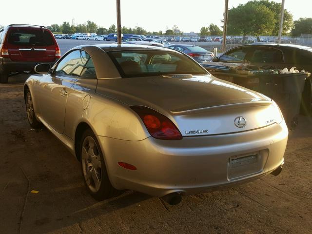 JTHFN48YX40059977 - 2004 LEXUS SC 430 SILVER photo 3