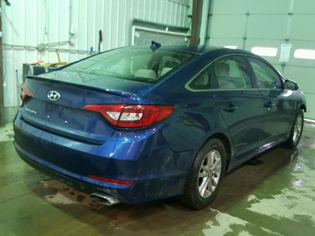 5NPE24AF5HH557737 - 2017 HYUNDAI SONATA SE BLUE photo 4