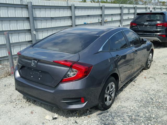 19XFC2F56GE037846 - 2016 HONDA CIVIC LX GRAY photo 4