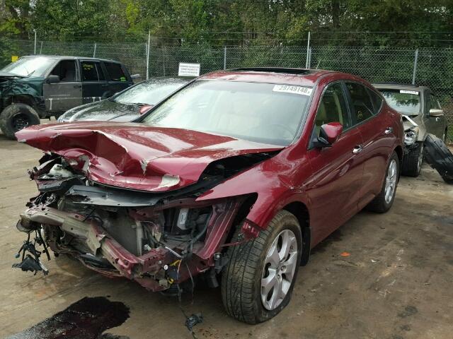 5J6TF1H59AL011882 - 2010 HONDA ACCORD CRO BURGUNDY photo 2