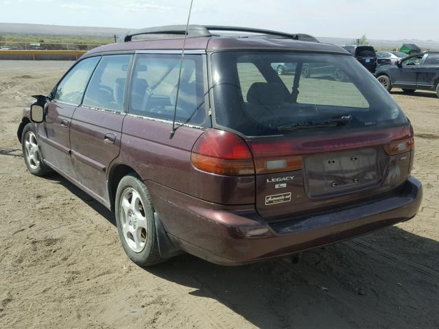 4S3BK4356X7300452 - 1999 SUBARU LEGACY L MAROON photo 3