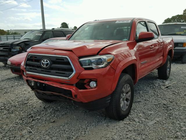 5TFAX5GN6GX060929 - 2016 TOYOTA TACOMA DOU ORANGE photo 2